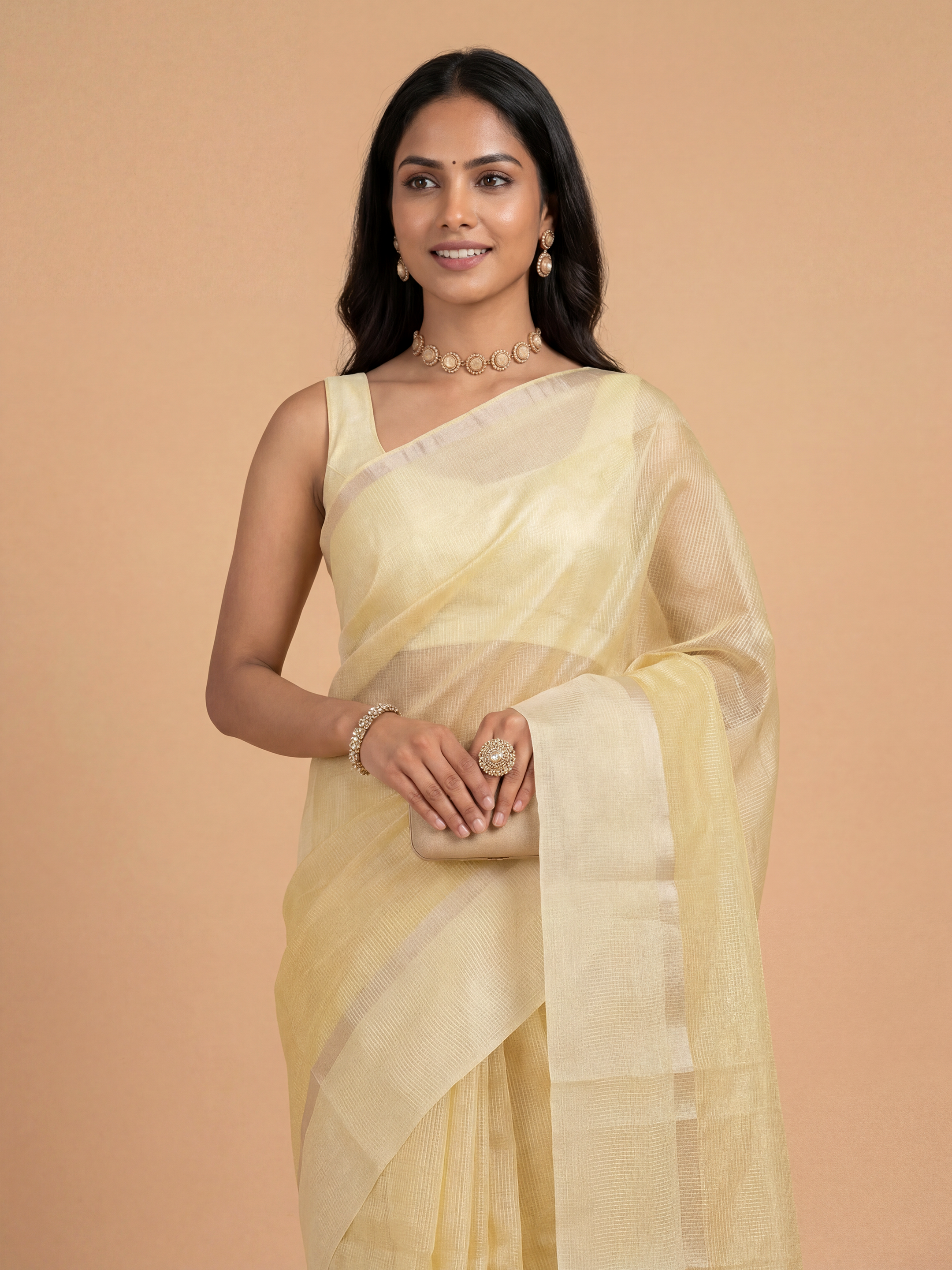 Women Art Silk Yellow Saree ASS133