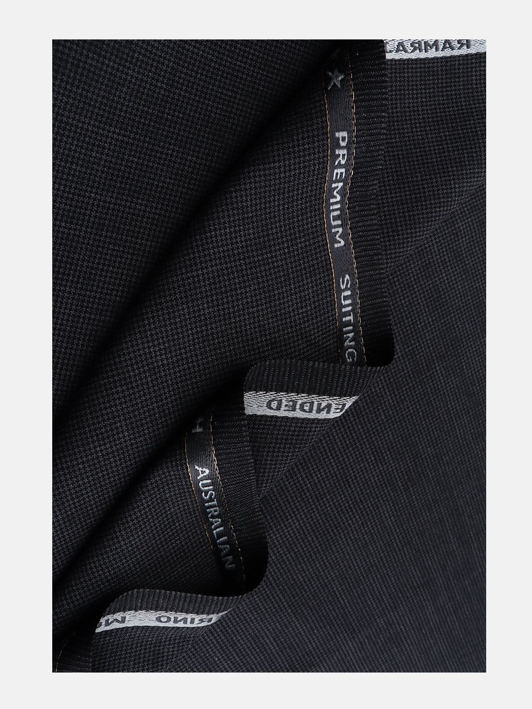 Men Wool Blended Suiting Fabric Black Mark Wool