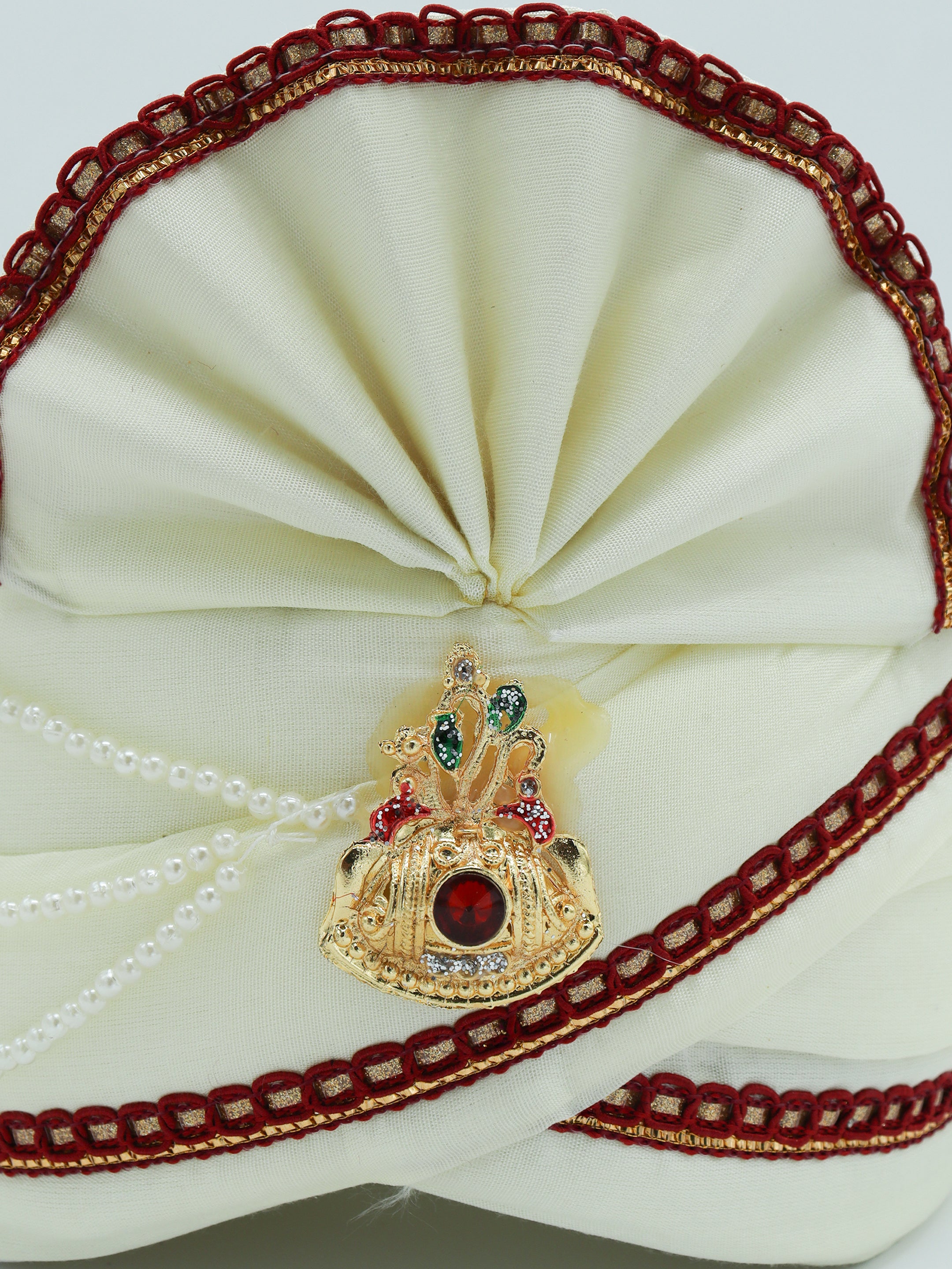 Traditional Silky Style Wedding Turban  - 129