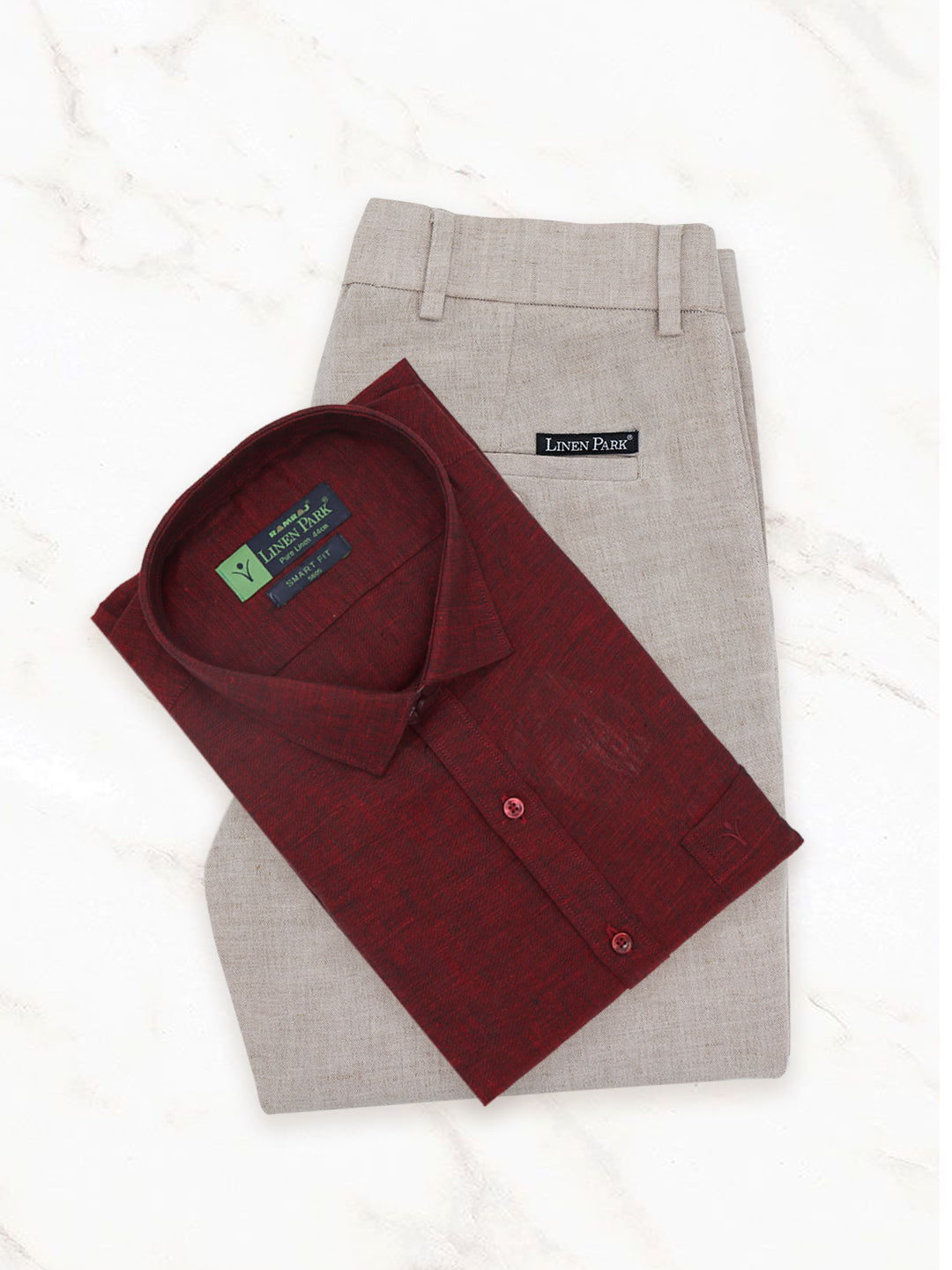 Mens Pure Linen Shirt and Pant Combo L30