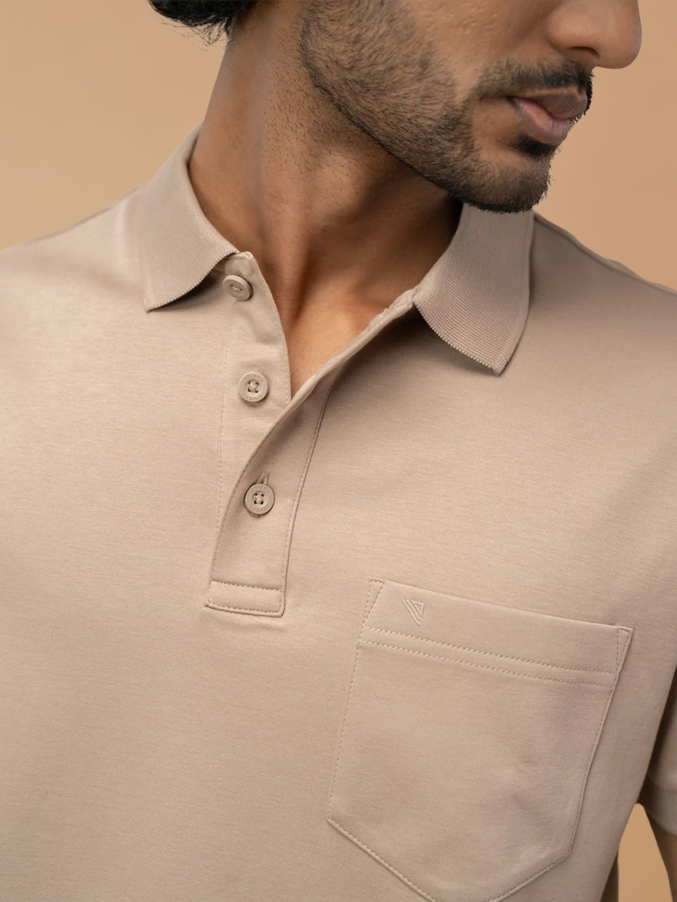 Extra Long Staple Cotton Polo Desert Beige