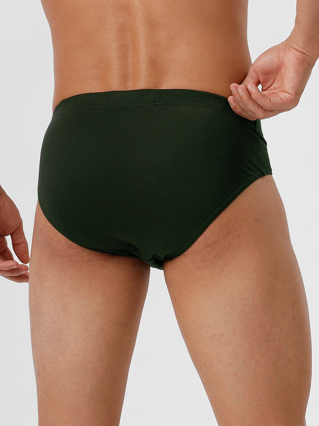 Men 100% Combed Cotton Assorted Colour Inner Elastic Brief Minar Pack of 2