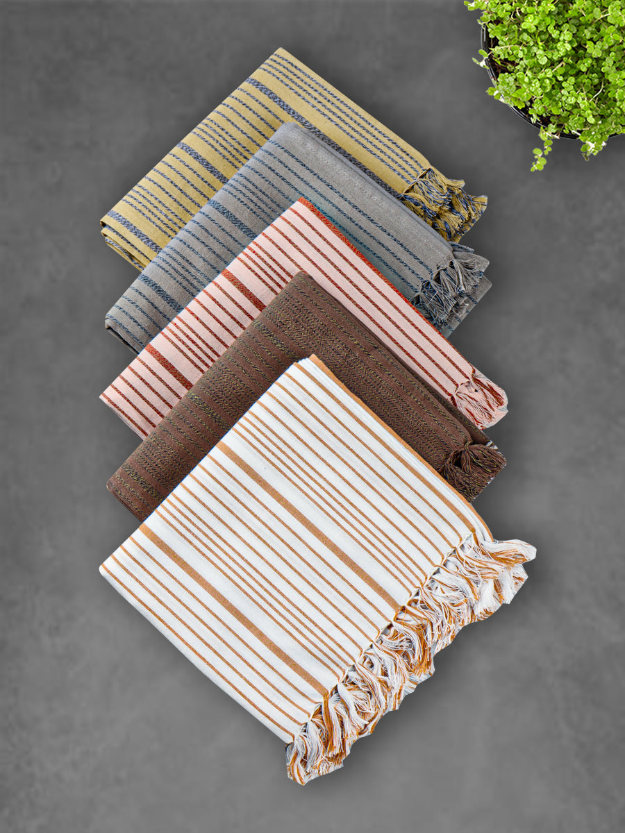 100% Comfort Cotton Stripe Bath Towel -Front view