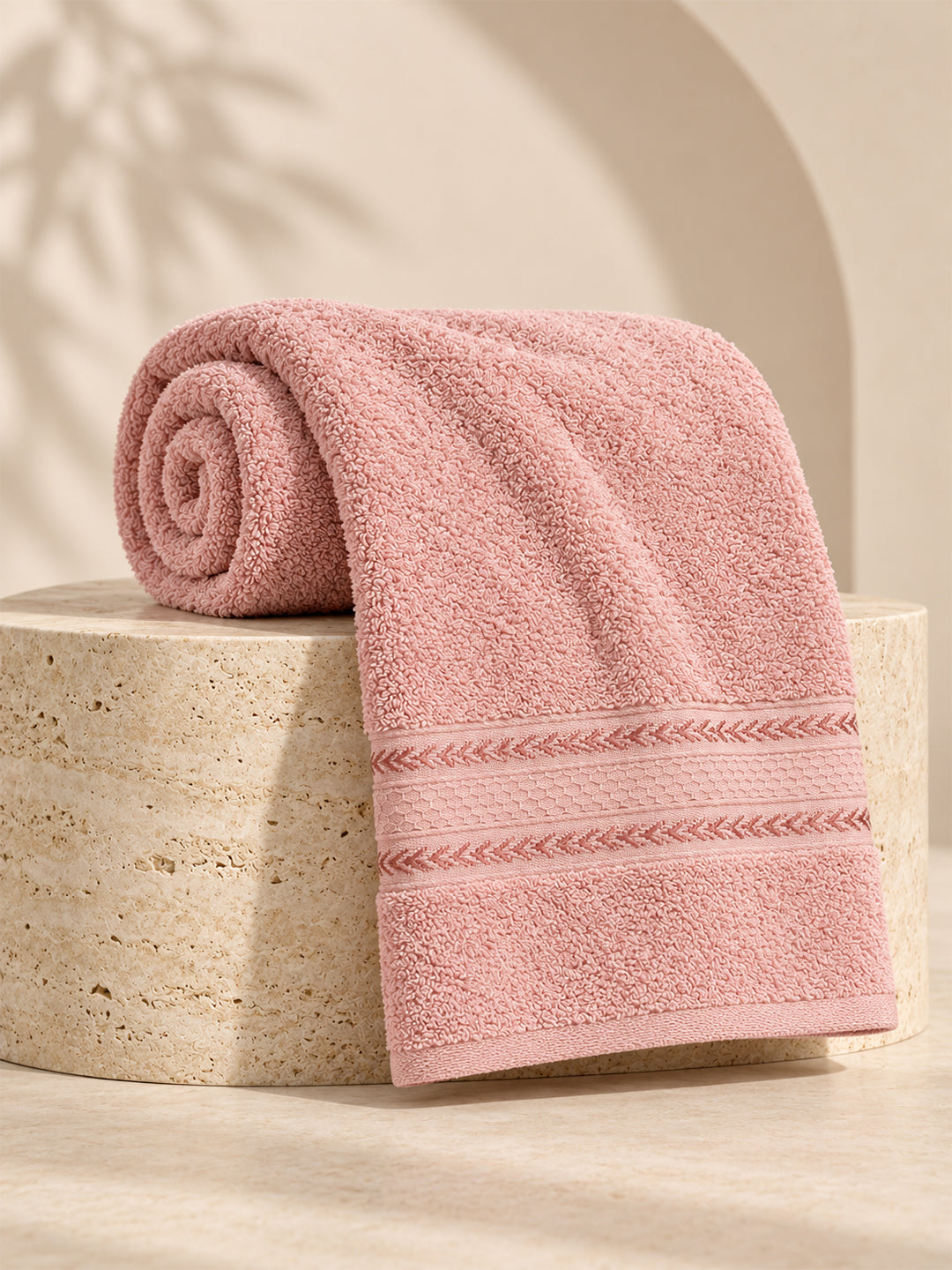 100% Cotton Coral Terry Bath Towel - 380 GSM | 75 x 150 cm