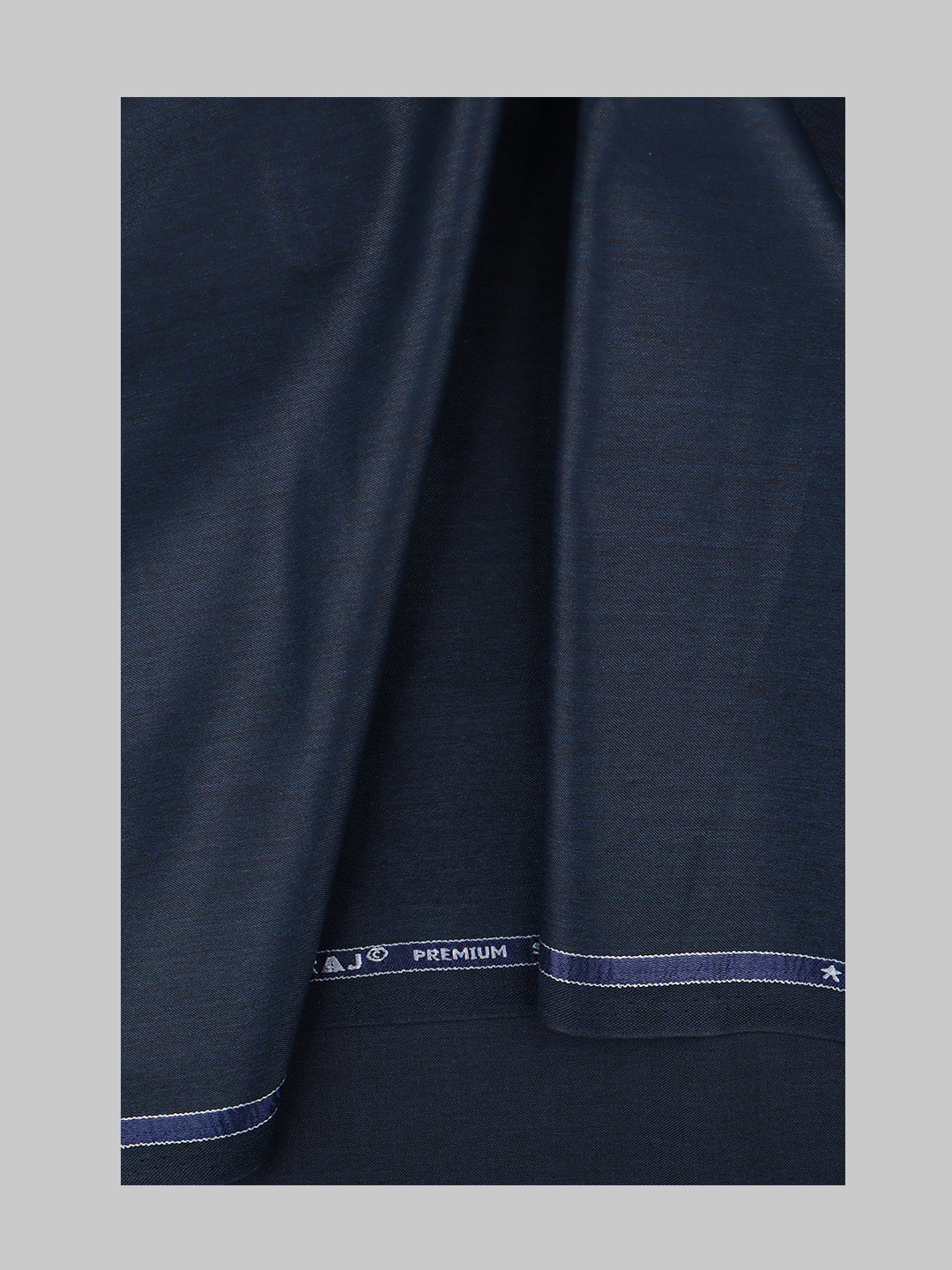 Men Poly Viscose Blend Plain Pant Fabric Blue Golden Days