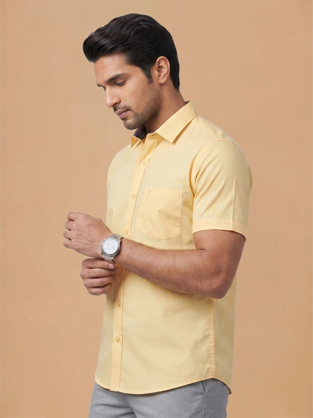 Pack of 2 | 100% Cotton Smart Fit Shirts - Red & Yellow