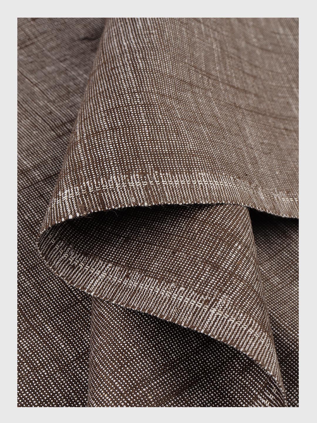 Men Cotton Blend Suiting Fabric Brown Lanvin
