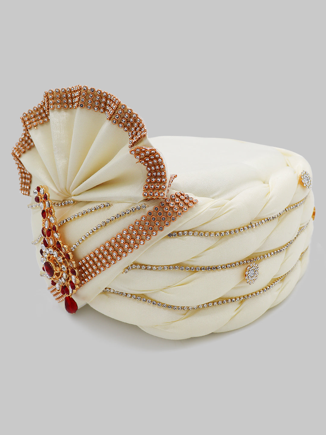 Traditional Silky Style Wedding Turban  - 106