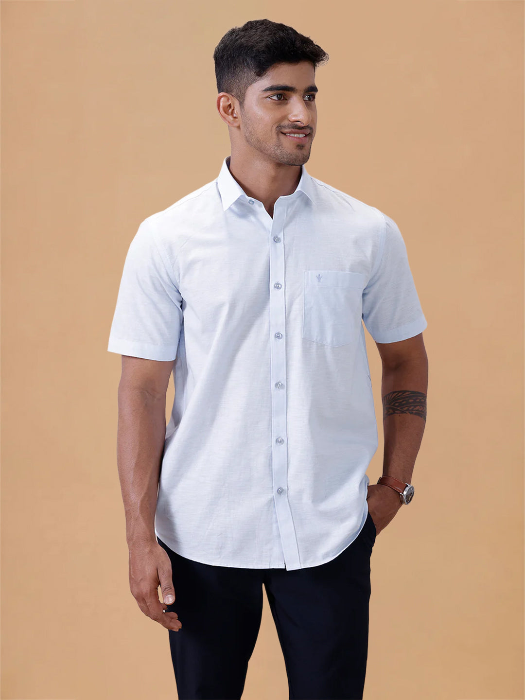 Cotton Rich Light Sky Blue Regular Fit T64 ANT1