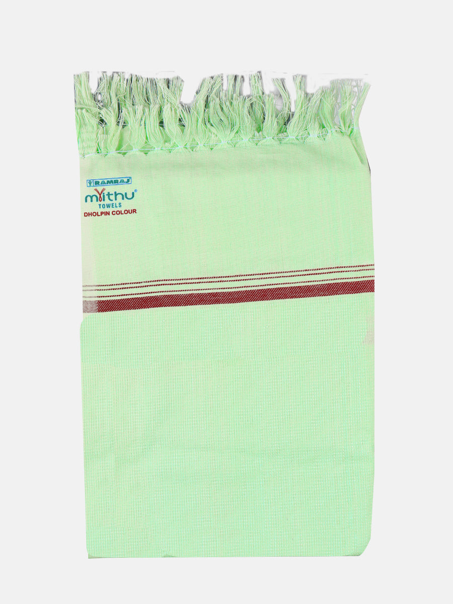 Cotton Colour Plain Both Towel Dholpin-Green
