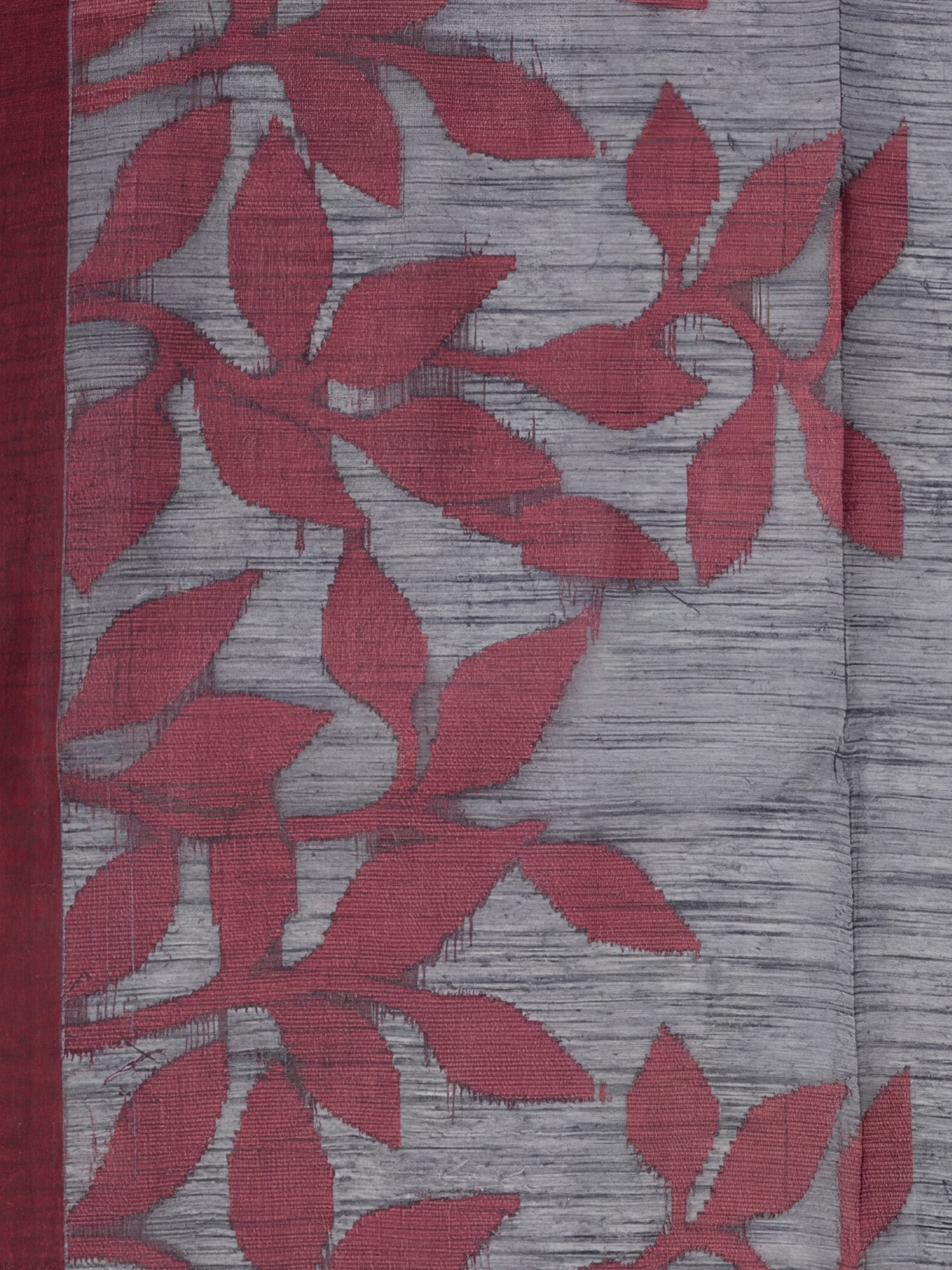 Women Pure Cotton Grey with Pink Saree PCS275
