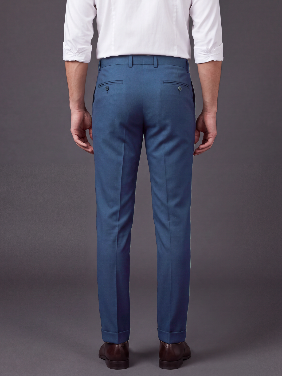 Prima Club Wool blended Stretchable Waistband Blue Pants