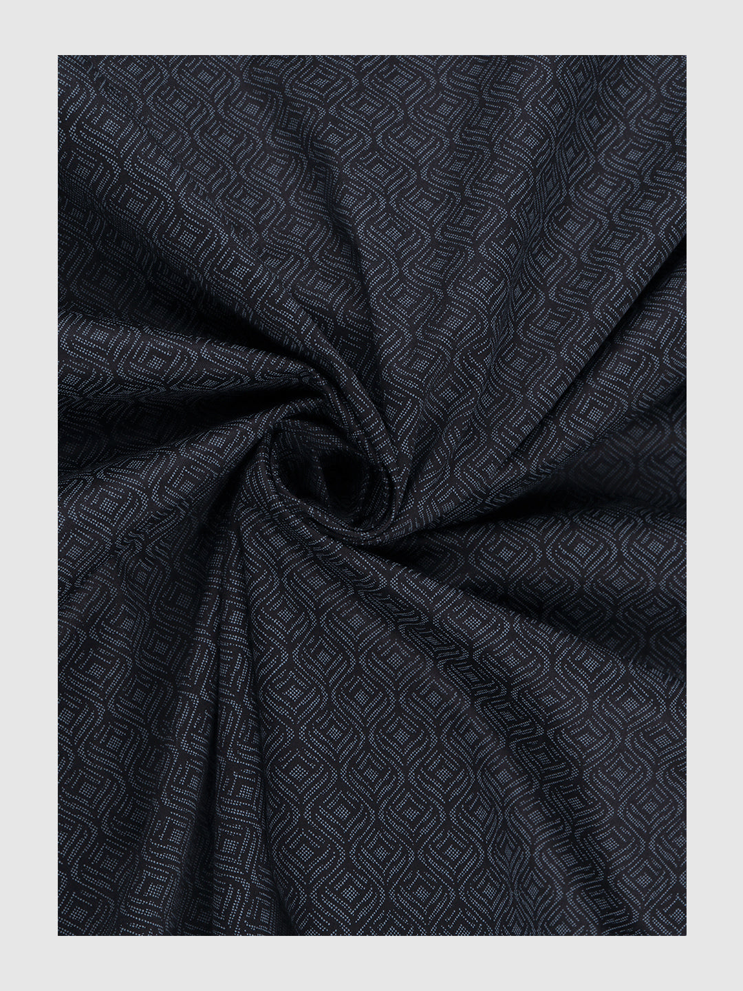 Men 100% Cotton Black Printed Shirt Fabric Oslo Print