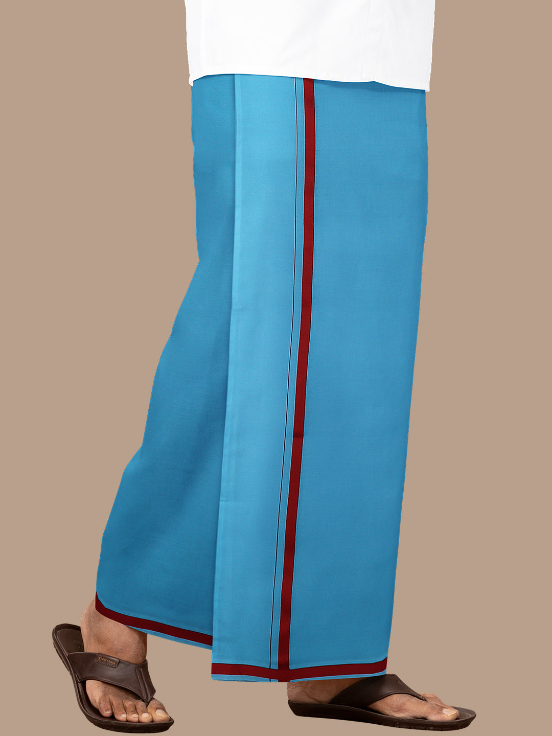 Mens Colour Dhoti Poojan 1/2 BB Turquoise