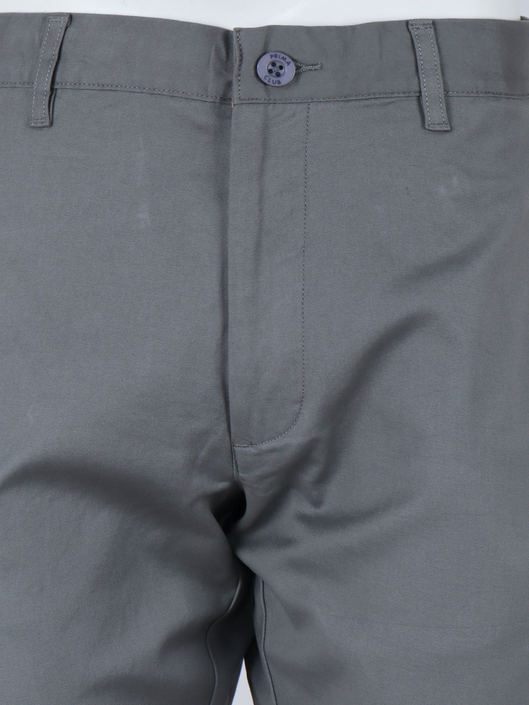 Men Cotton Lycra Ash Grey Smart Fit Pant Zara