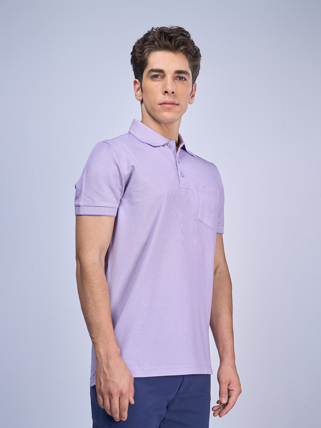 Mens Smart Fit Expert Polo Burnt Purple color Chest Pocket T shirt-EP20