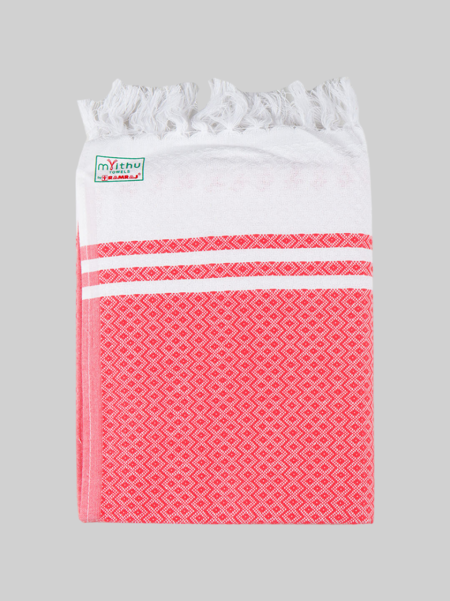100% Cotton Diamond Design Bath Towel Diamond Plus -Pink