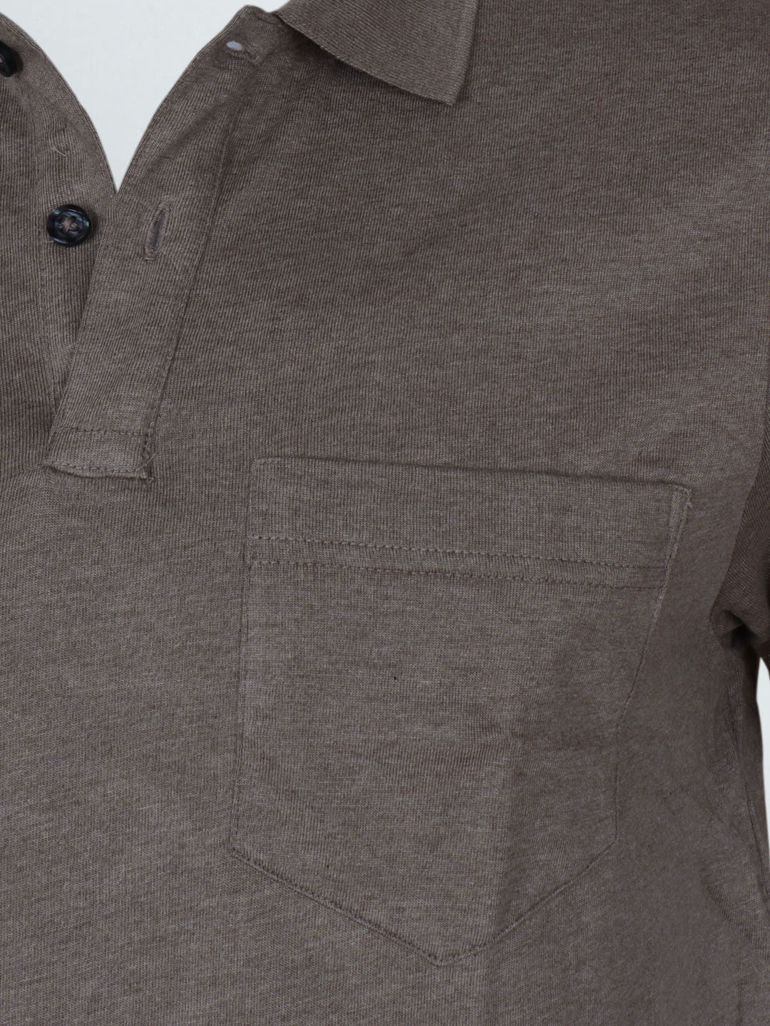 Men TENCEL™ Modal Fibers with Micro technology Polo T-Shirt Brown Heather EMP9