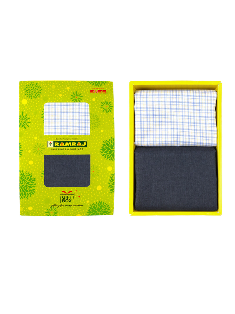 Cotton Checked Shirting & Suiting Gift Box Combo SS79