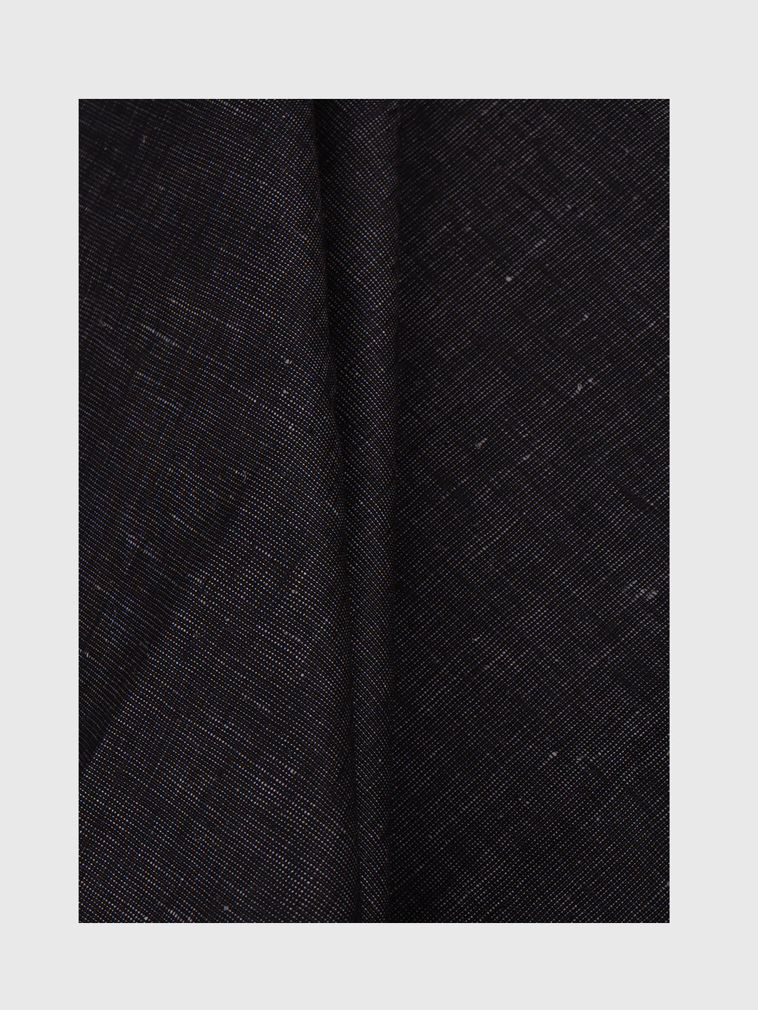 Men Black Linen Plain Suiting Fabric