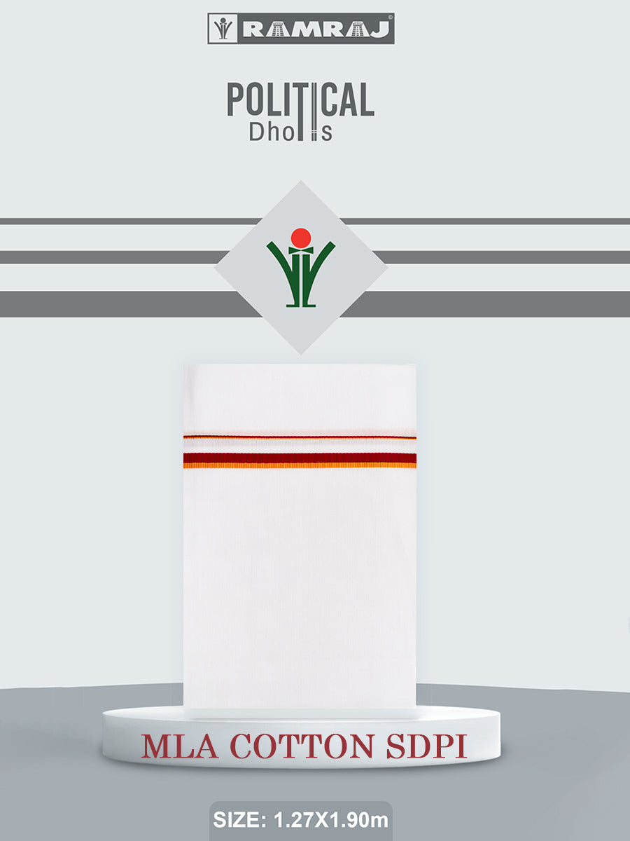 Men 100% Cotton Single Layer Political Dhoti MLA Forward Bloc