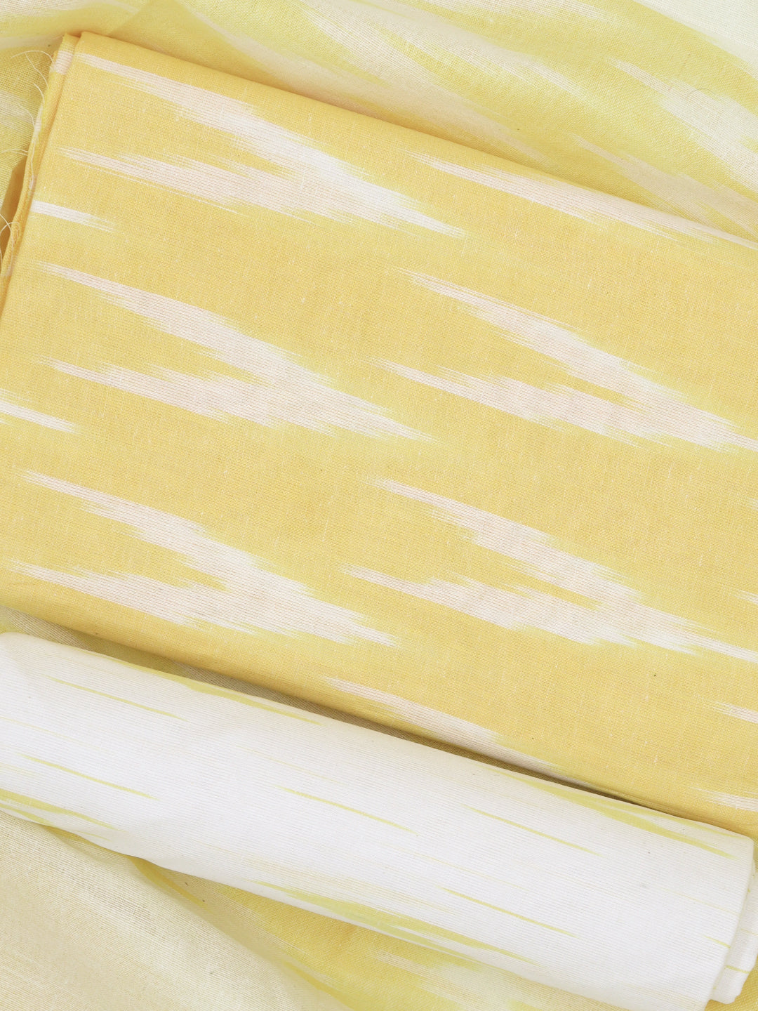 Women Pure Cotton Dress Material Yellow DM327