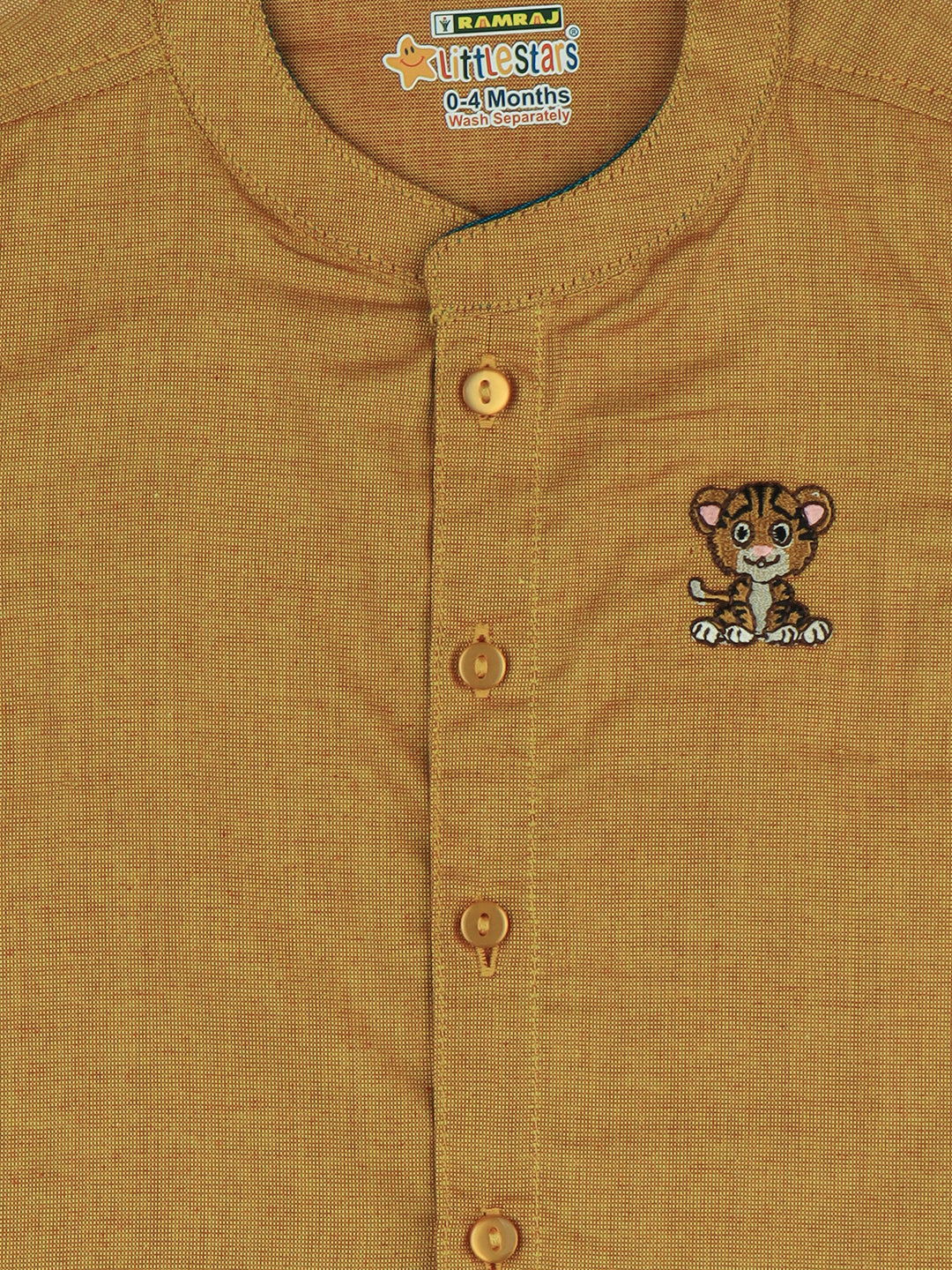 Born Baby Shirt & Dhoti Set Mustard GL7