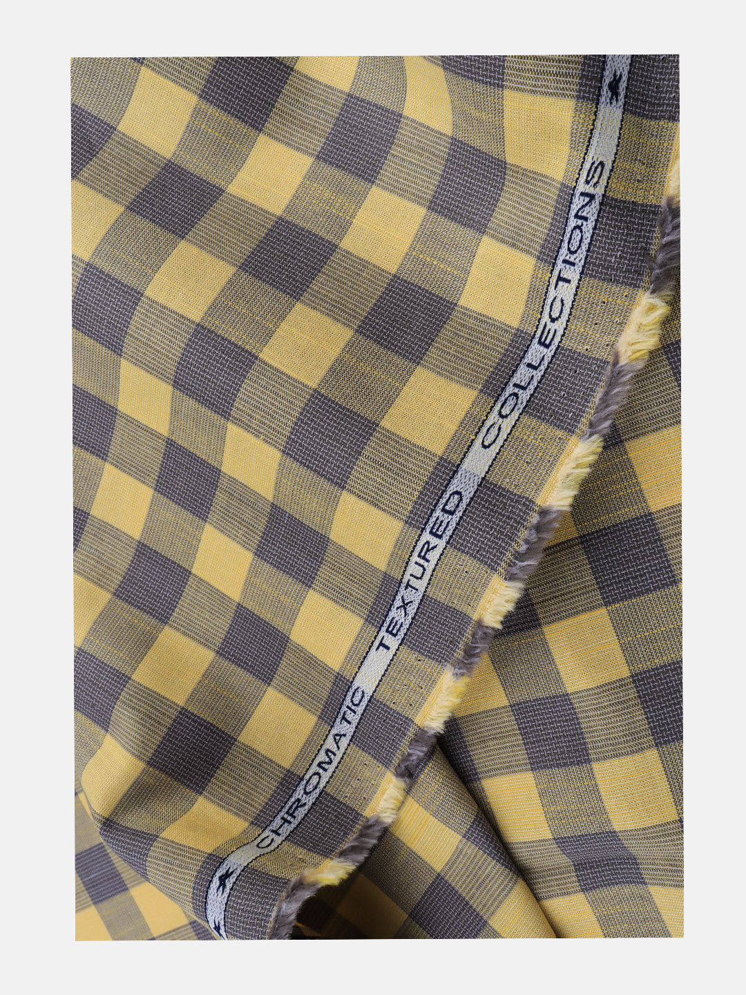 Men 100%Cotton Yellow Checked Shirt Fabric Liberty Cotton