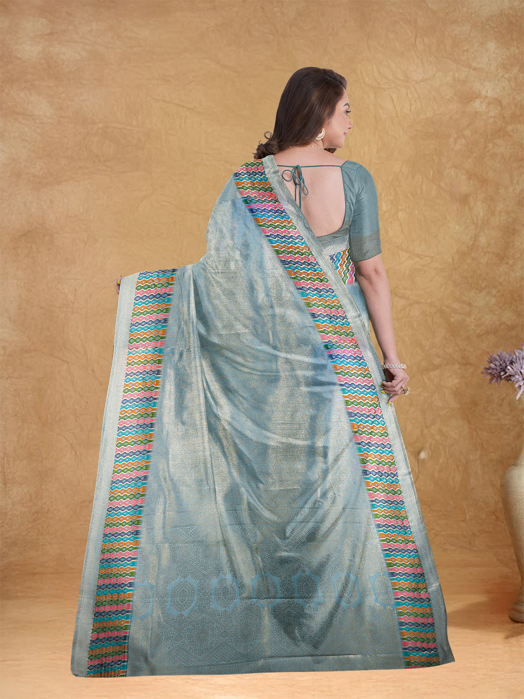 Couple Combo Shirt & Dhoti Set with Saree Ramar Green