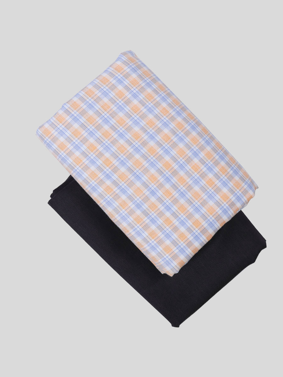 Cotton Checked Shirting & Suiting Gift Box Combo KK79