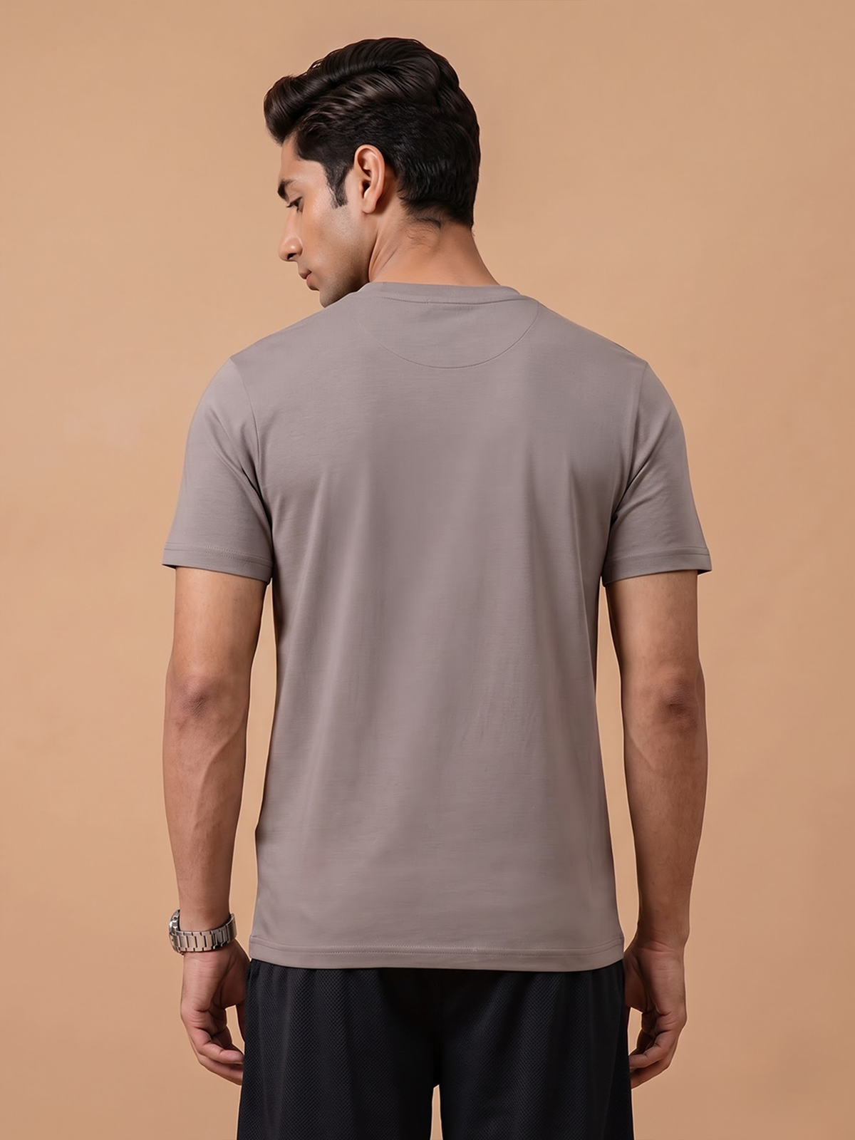 100% Cotton Crew Neck Tee Cement