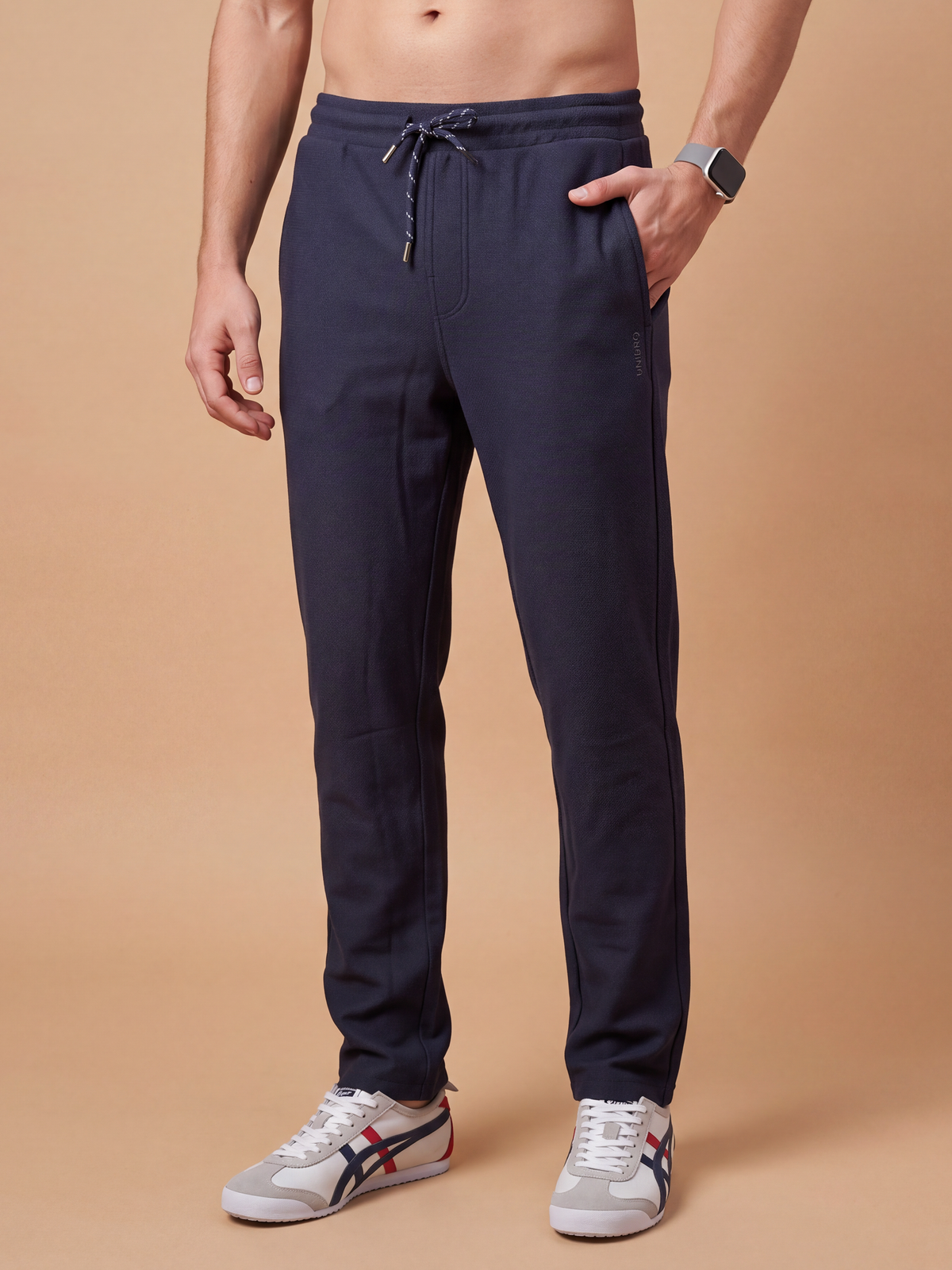 Cotton Rich Aeroflex Structured Navy Track Pants AFT2