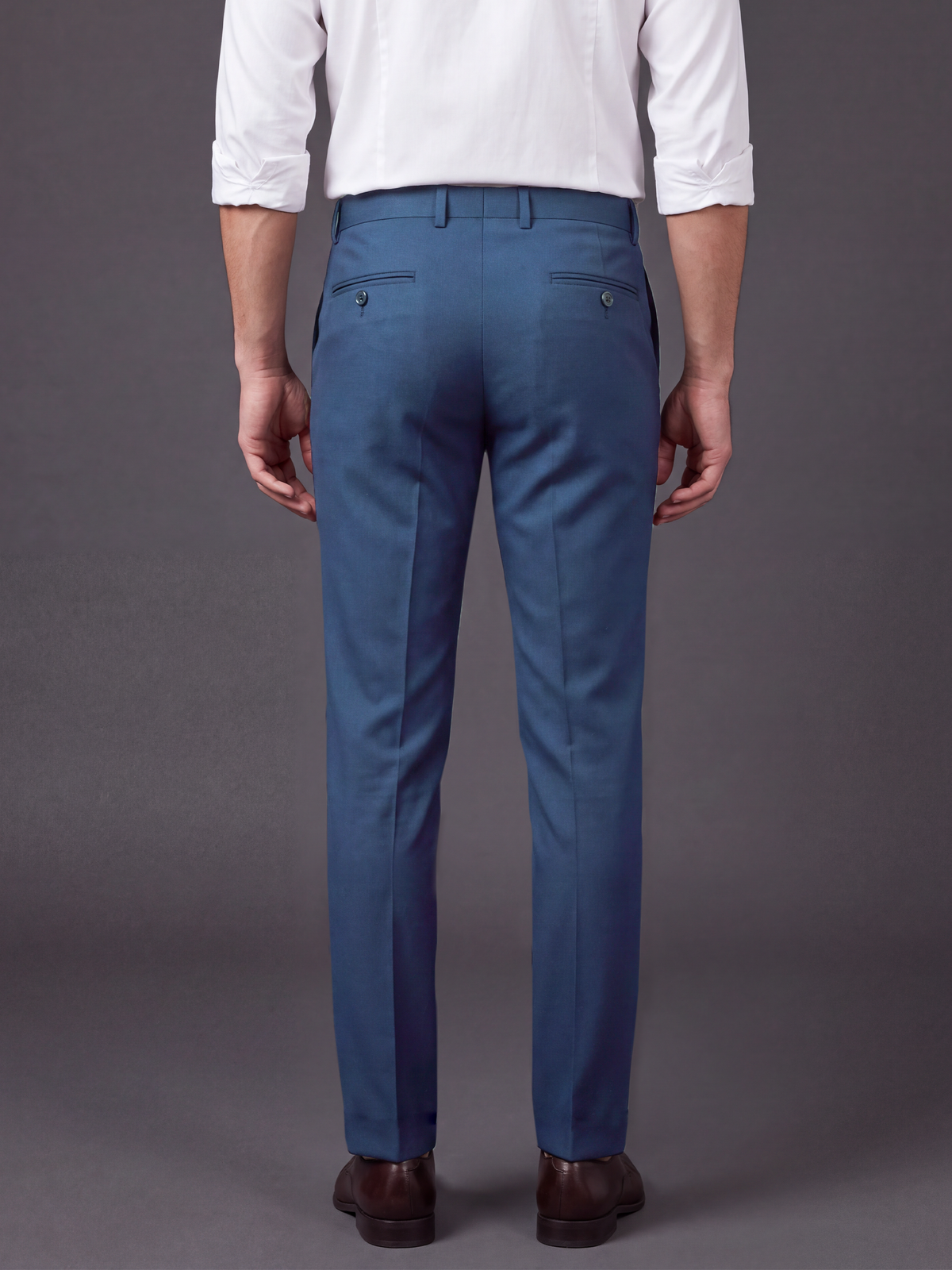Prima Club Wool blended Stretchable Waistband Blue Pants