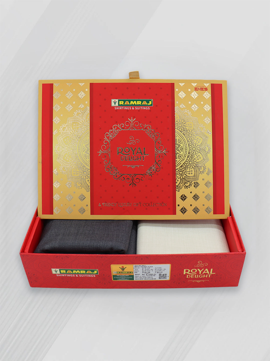 Men 100% Cotton Plain Shirting & Suiting Gift Box RY86