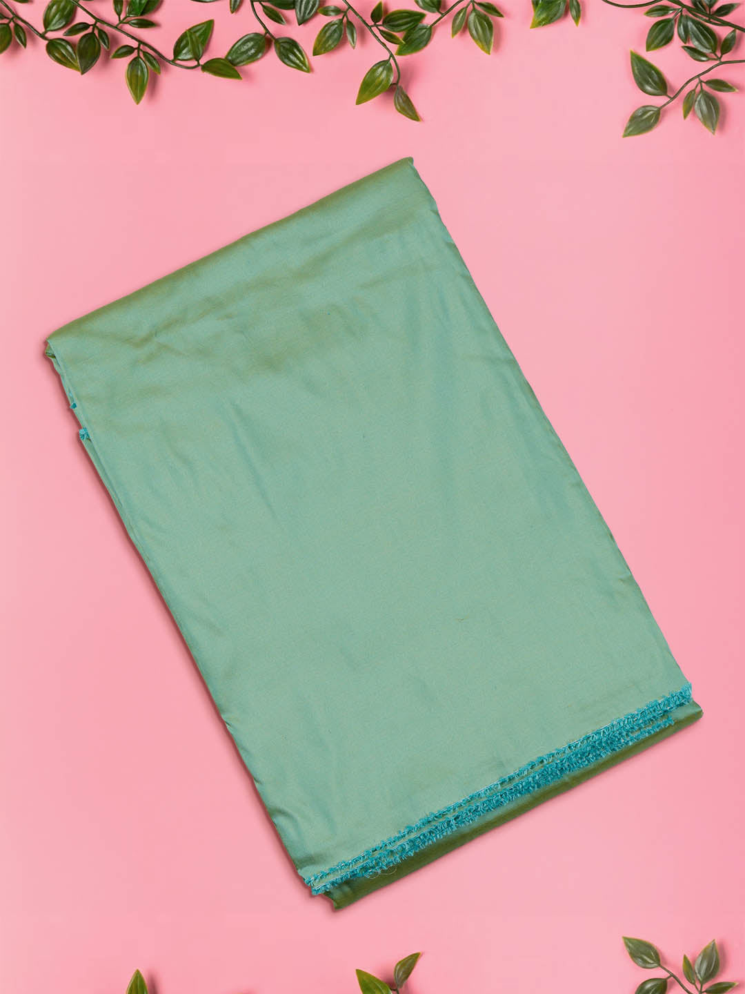 100% Pure Silk Green Shirt Fabric