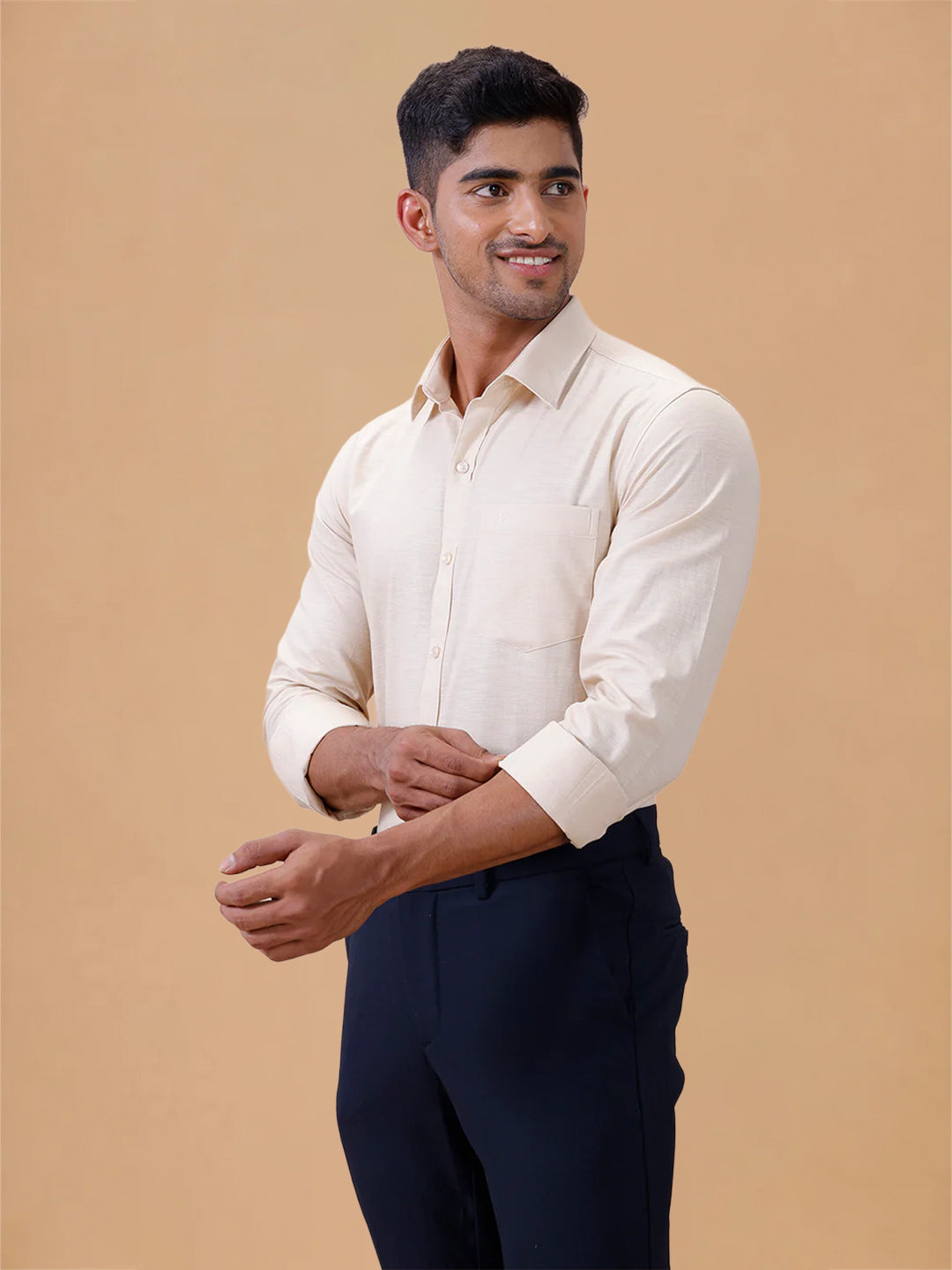Cotton Rich LT Beige Regular Fit T64 ANT6