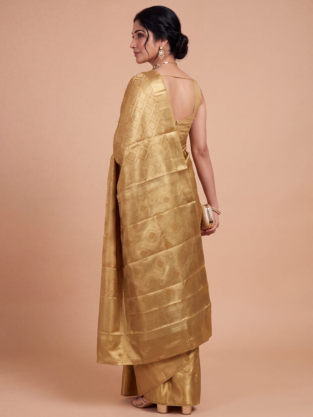 Women Art Silk Gold Jacquard Saree ASS150