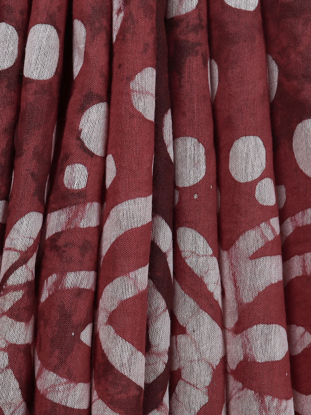 Women Maroon Semi Chanderi Cotton Printed Saree SC69
