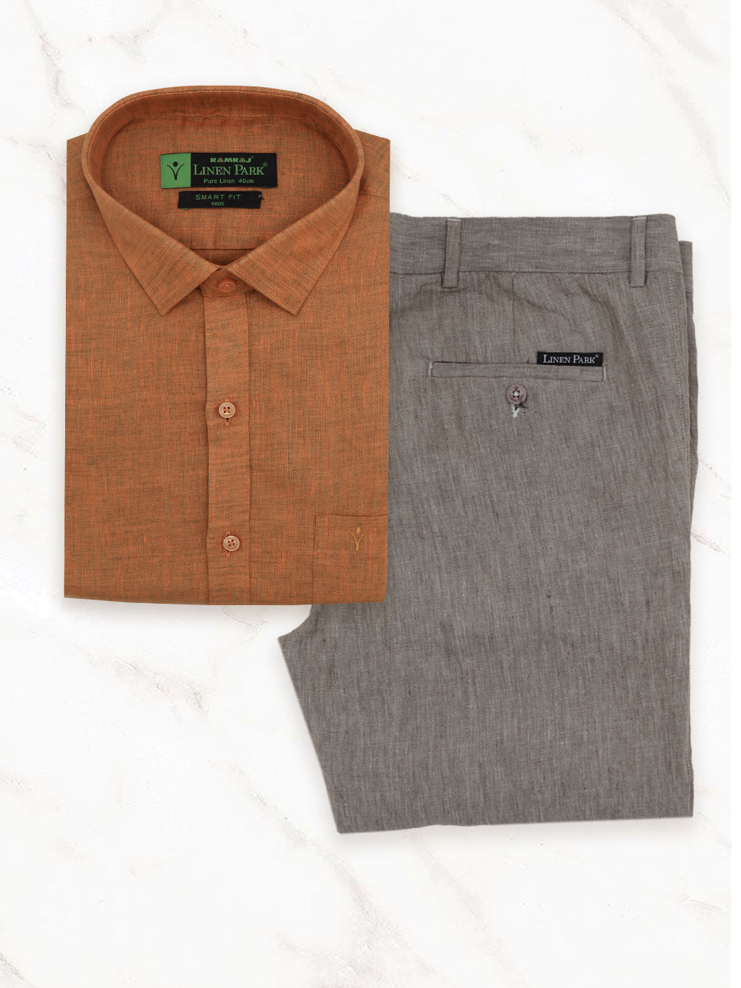 Mens Pure Linen Shirt and Pant Combo PL3