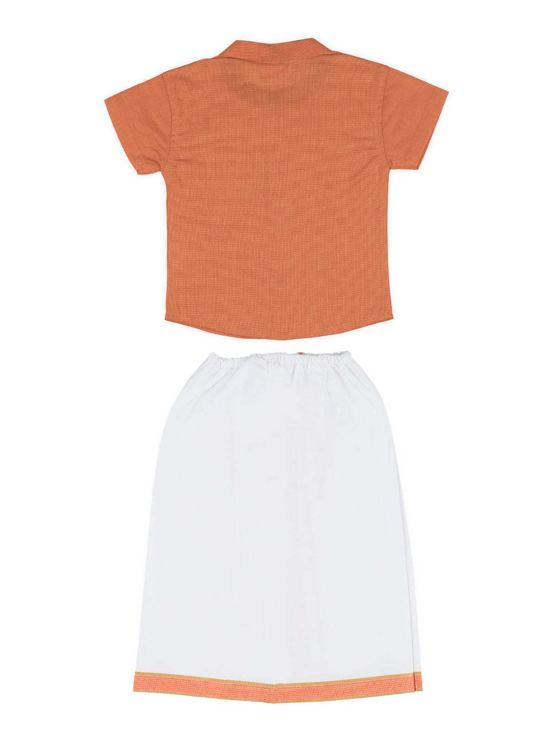 Born Baby Shirt & Dhoti Set Orange Set GL1