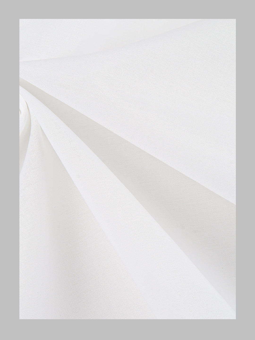 Men Mono Cotton Plain Shirt Fabric White Channel