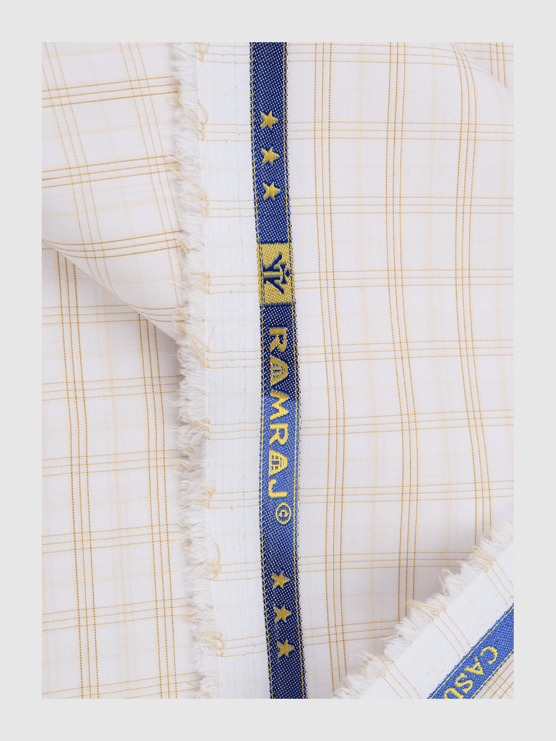 Men Cotton Rich Checked White Shirt Fabric High Style