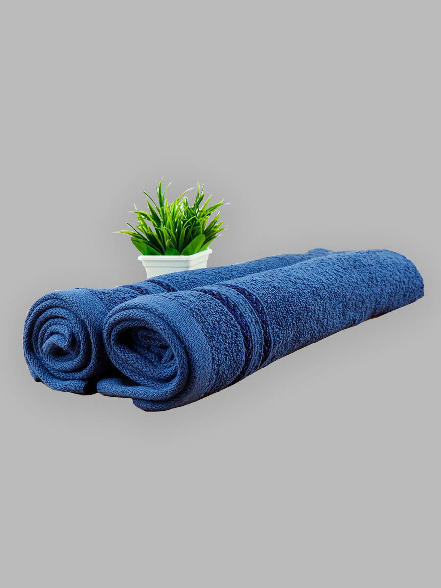 Premium Soft Terry Hand Towel Navy HC8 Pack of 2