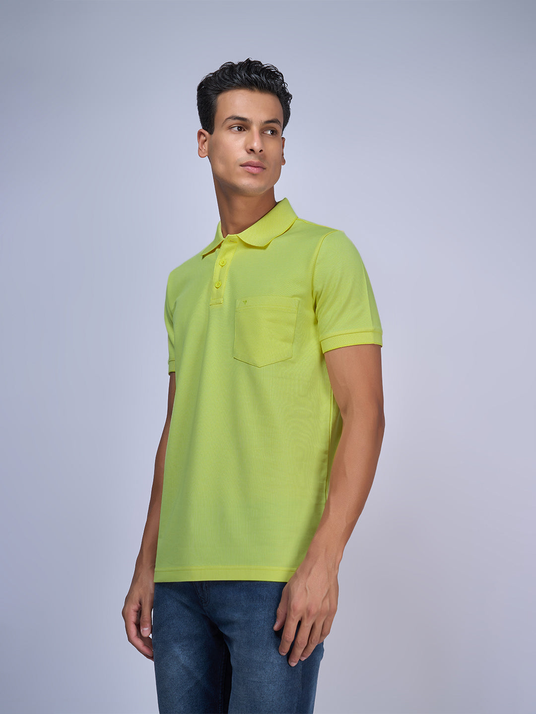 Men Cotton Rich Smart Fit Expert Polo T-Shirt Green EP47