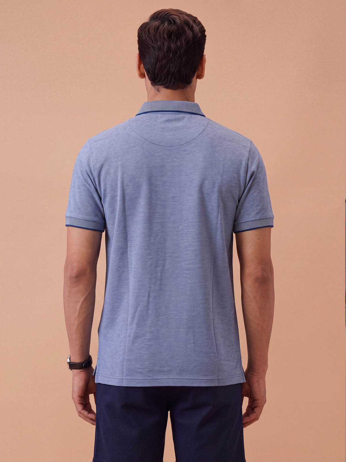 Cotton Rich Pique Polo T-Shirt Royal Heather