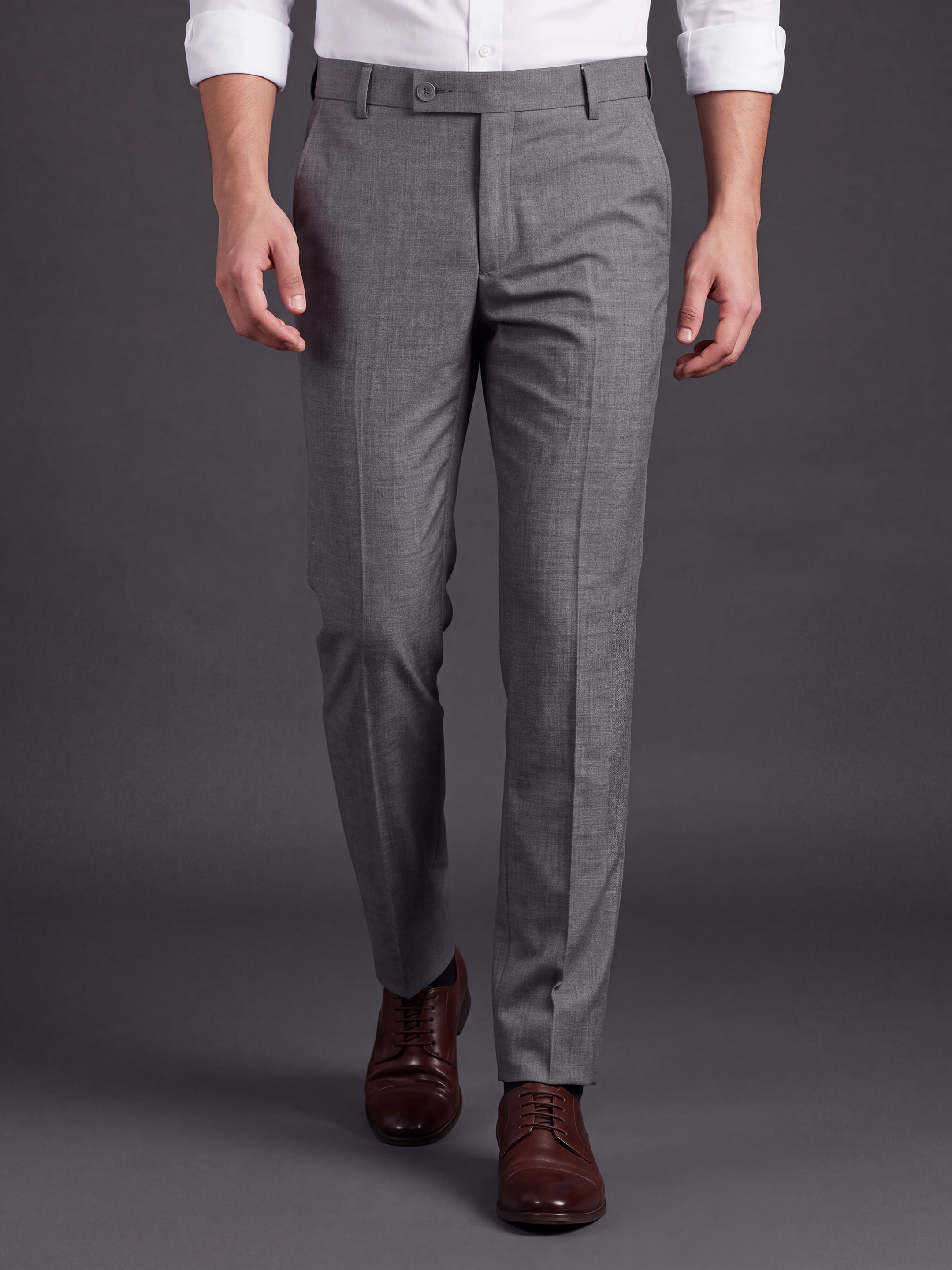 Prima Club Cotton Poly Viscose Stretchable Waistband Dark Grey Pants