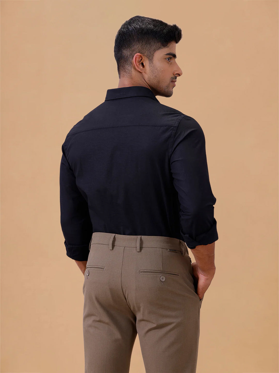 Cotton Rich Black Regular Fit T64 ANT10