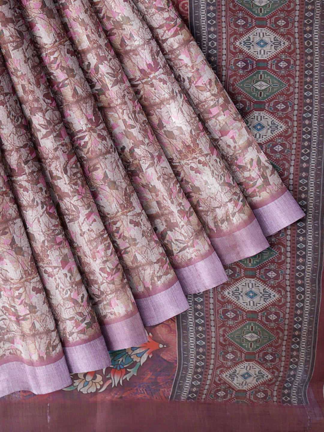 Women Purple Semi Linen Saree SL226