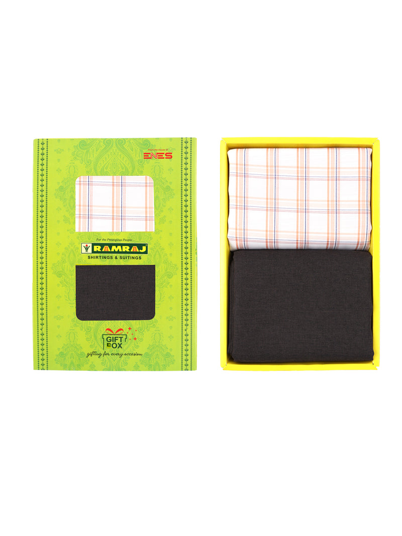 Cotton Checked Shirting & Suiting Gift Box Combo SS82