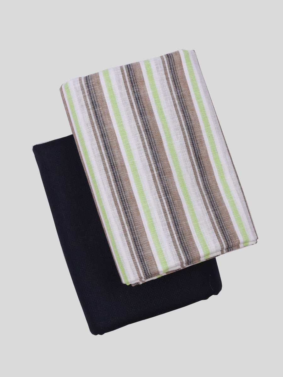 Cotton Striped Shirting & Suiting Gift Box Combo RY36